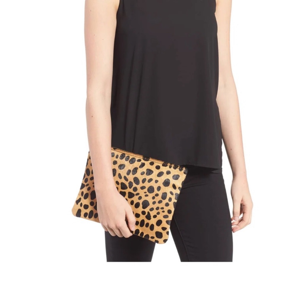 Leopard print pouch purse